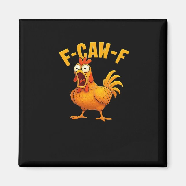 Imán Cita divertida esencial de pollo F-Caw-F (Frente)