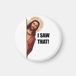 Imán Cita Divertida Jesús Meme, Vi Eso Jesús 
