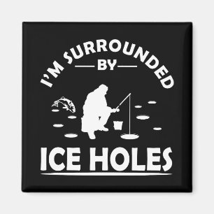 Imán Cita divertida sobre la pesca en el hielo