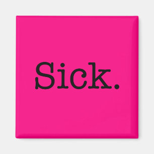 Imán Cita enferma rosada del argot