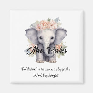 Imán Cita graciosa de psicólogo de escuela de elefantes
