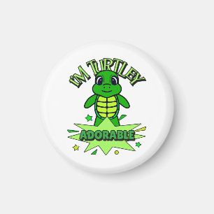 Imán Cita graciosa de una tortuga corta muy adorable