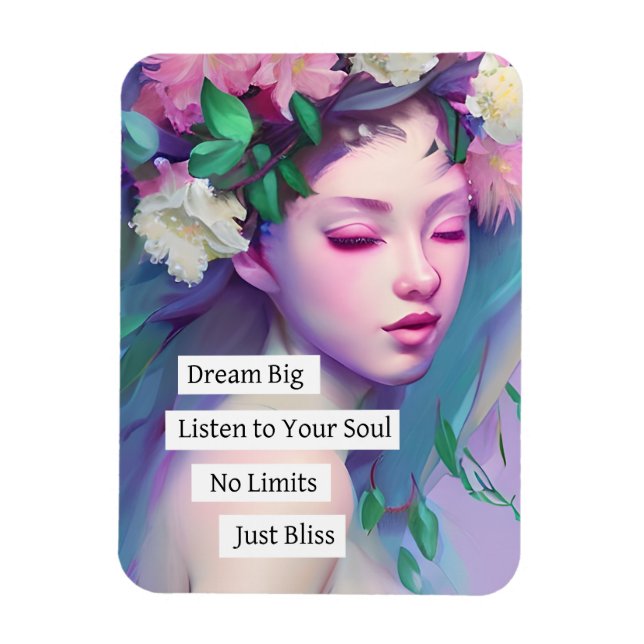 Imán Cita grande y Inspiradora de sueño para hija (Vertical)