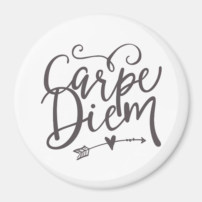 Imán Cita inspiradora Carpe Diem Sieze El Día (Frente)