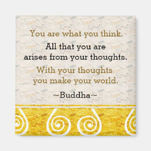 Imán Cita inspiradora de Buda del pensamiento