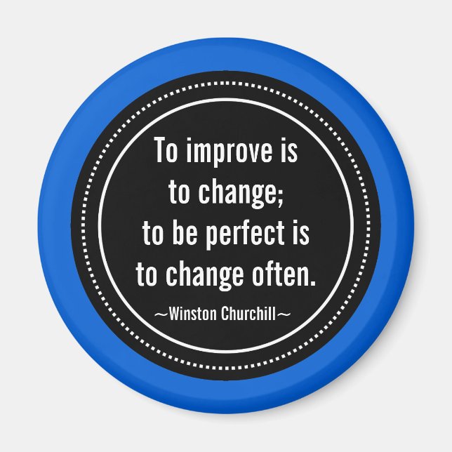 Imán Cita Inspiradora de Churchill (Frente)