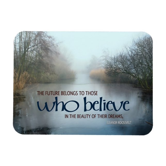 Imán Cita Inspiradora de Eleanor Roosevelt "El futuro" (Horizontal)