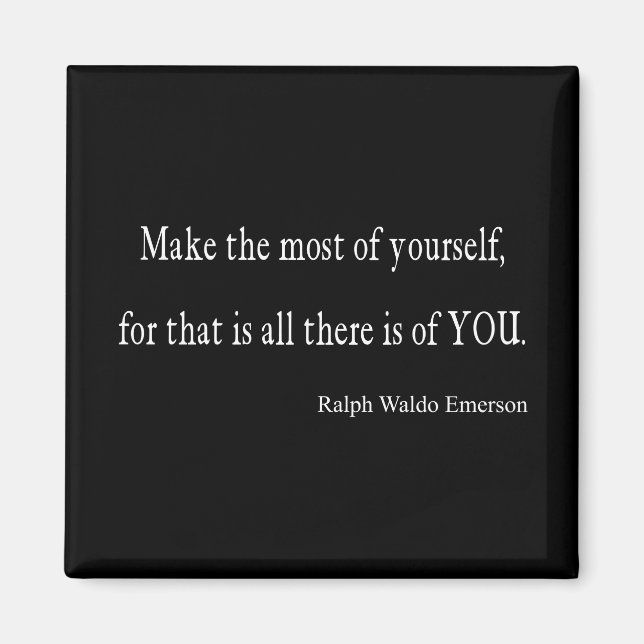 Imán Cita Inspiradora de Emerson Vintage - Personalizab (Frente)