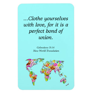 Imán Cita Inspiradora de la Biblia floral única