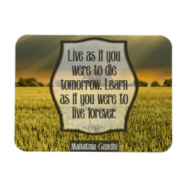 Imán Cita Inspiradora de Mahatma Gandhi "en vivo" flexi