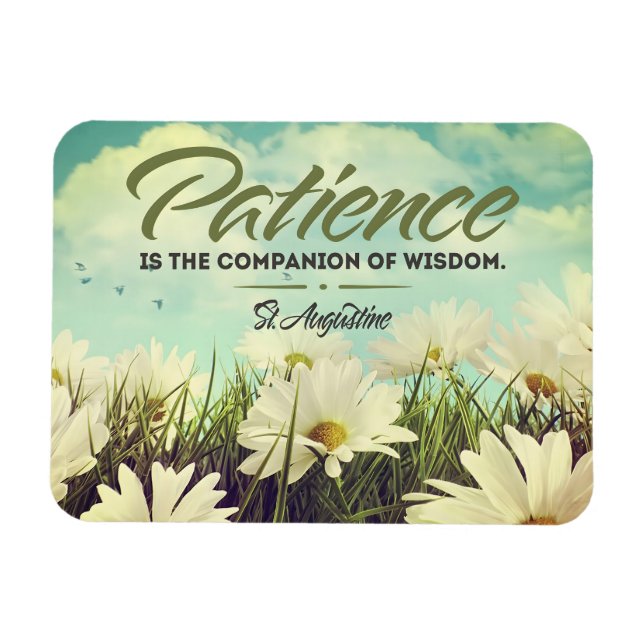 Imán Cita Inspiradora de San Agustín "Paciencia" (Horizontal)
