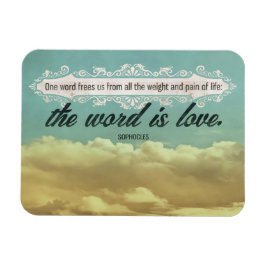 Imán Cita Inspiradora de Sophocles "Amor flexible"