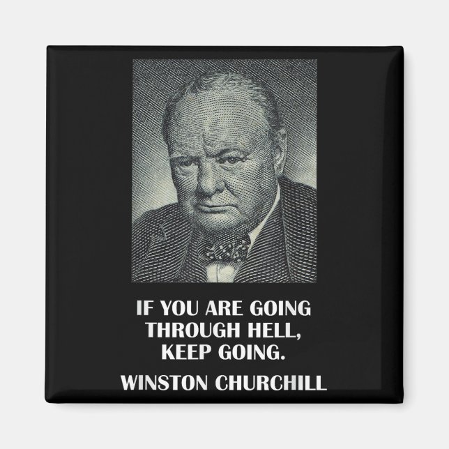 Imán Cita inspiradora De Winston Churchill (Frente)