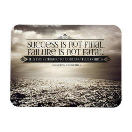 Imán Cita Inspiradora de Winston Churchill "Valor"