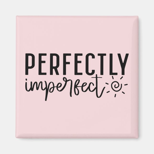 Imán Cita Inspiradora del Boho "Perfectamente imperfect (Frente)