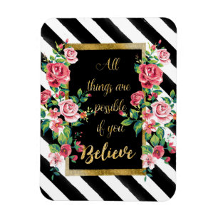 Imán Cita inspiradora dorada moderna