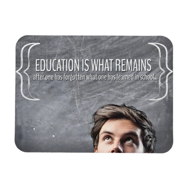 Imán Cita Inspiradora "Educación" flexible (Horizontal)