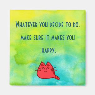 Imán Cita inspiradora en felicidad