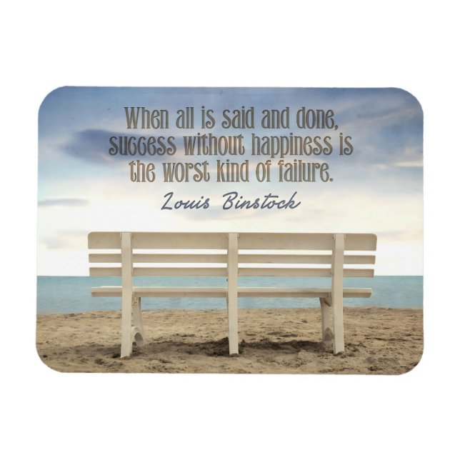 Imán Cita Inspiradora "Éxito sin felicidad" (Horizontal)