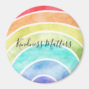 Imán Cita inspiradora personalizada Rainbow
