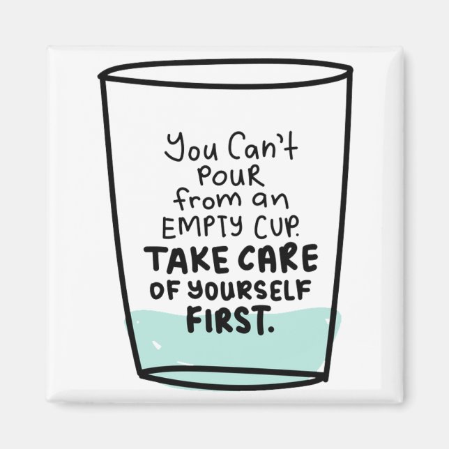 Imán Cita inspiradora sobre amor propio y autocuidado (Frente)