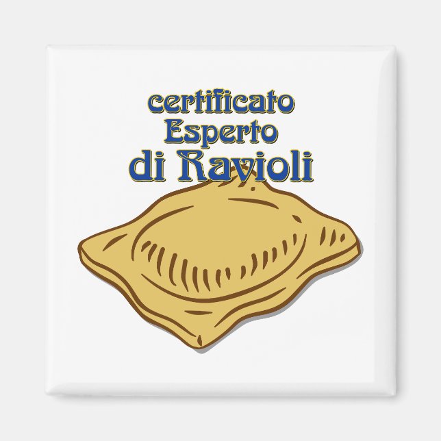 Imán Cita italiana de Certificato Esperto di ravioli Pa (Frente)