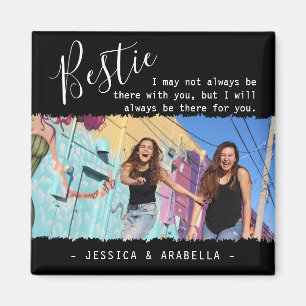 Imán Cita Moderna de Mejores Amigas Foto Personalizada 