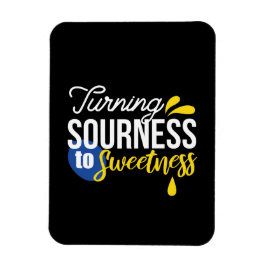 Imán Cita motivacional de limón de amargo a dulce
