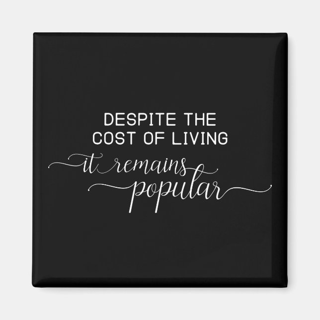 Imán Cita motivacional divertida regala dinero costo de (Frente)