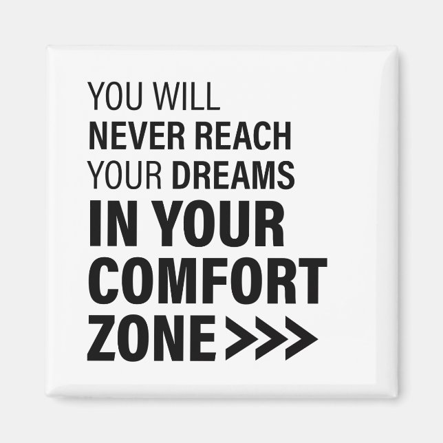 Imán Cita motivacional El arte sueña citas famosas (Frente)