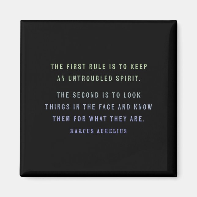 Imán Cita Motivadora De Marcus Aurelius Growth Minds (Frente)