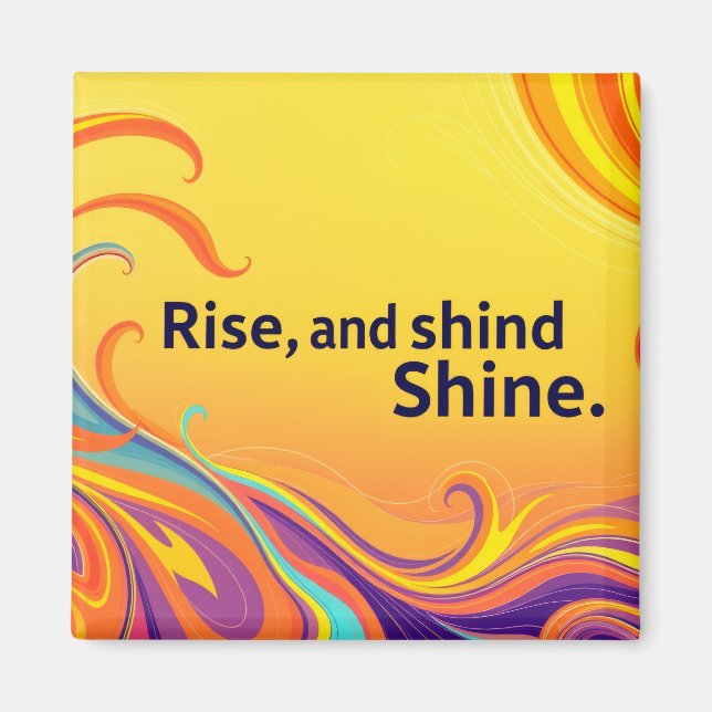 Imán Cita Personalizada de Levantar y Brillar (Frente)