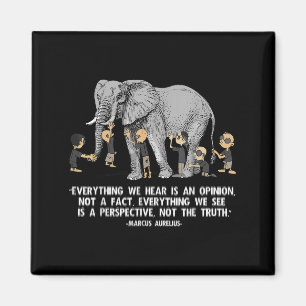 Imán Cita Perspectiva Marcus Aurelius Elephant Illustr