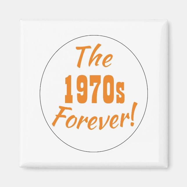 Imán Cita Retro Década de 1970 (Frente)