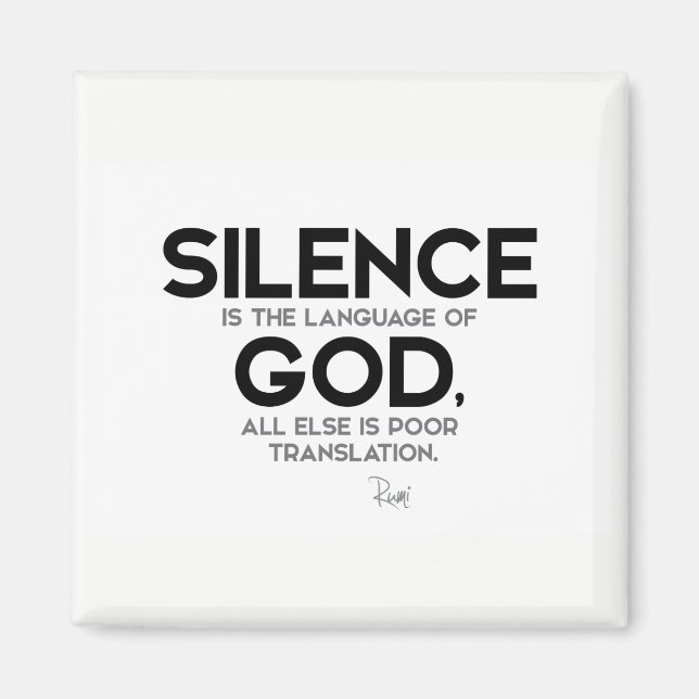 Imán CITA: Rumi: Silencio: Lenguaje de Dios (Frente)