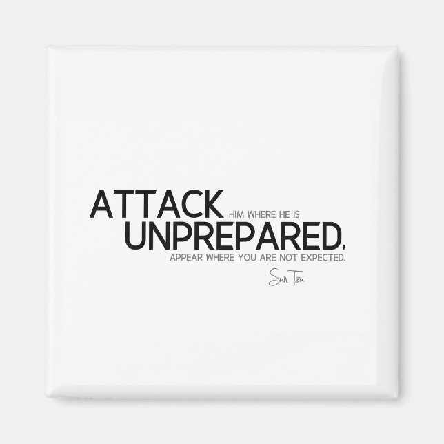 Imán CITA: Sun Tzu: Ataque sin preparación (Frente)