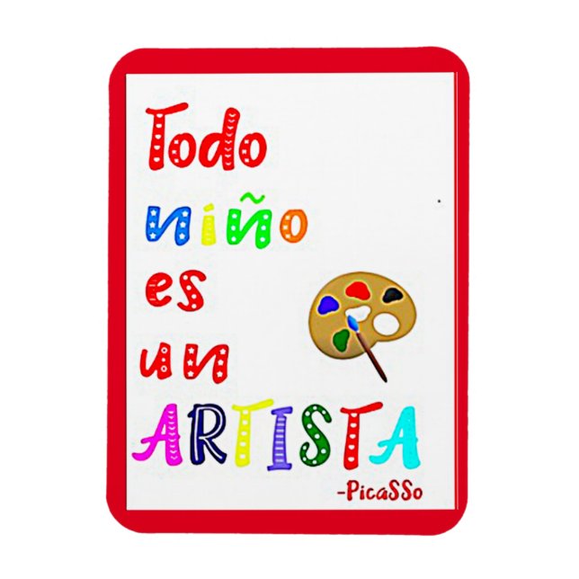 Imán Cita Todo Nino es un Artista (Vertical)