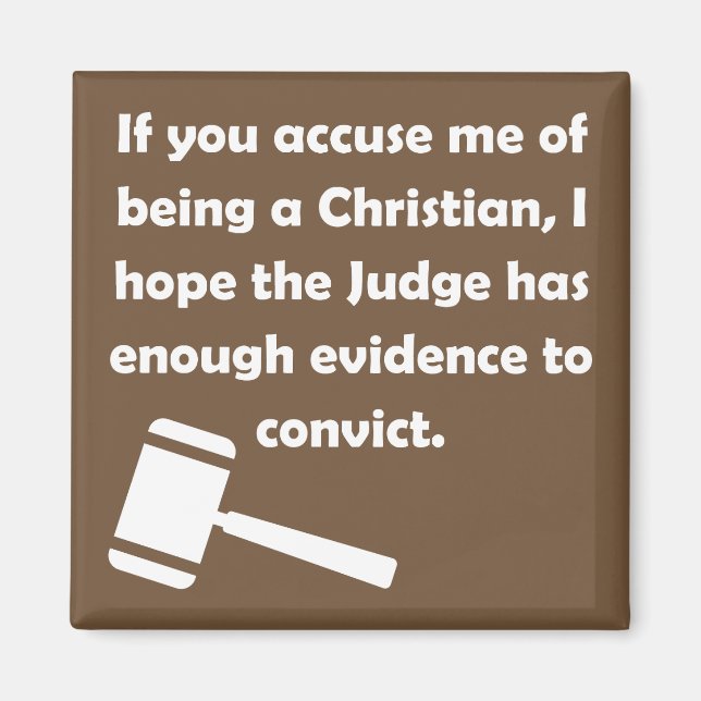 Imán Citaciones cristianas acusadas (Frente)