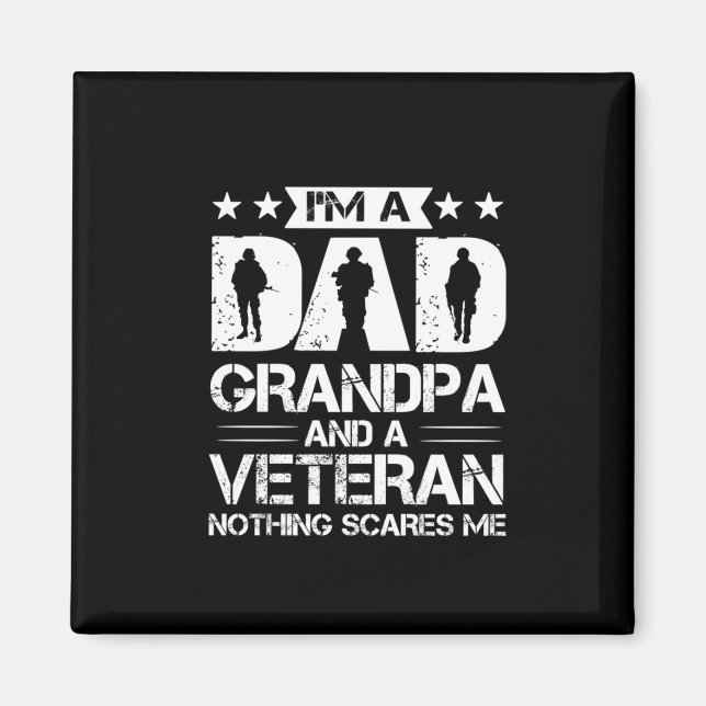Imán Citas de abuelo | Soy Papá Y Veterano (Frente)