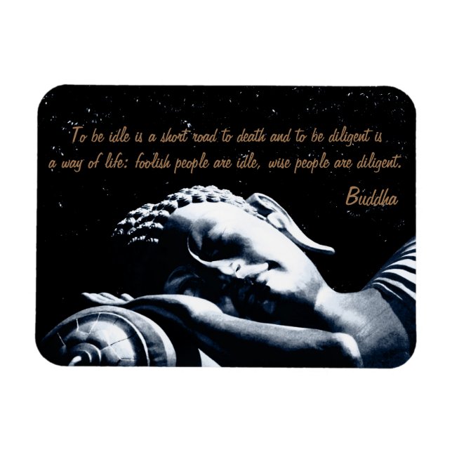 Imán Citas de Buda y Buda durmiente / Bajo el cielo de  (Horizontal)