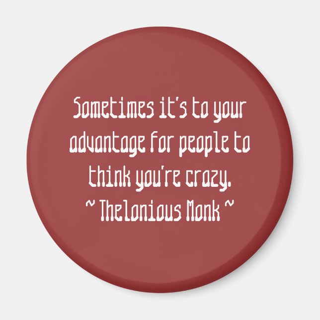 Imán Citas de compositor divertidas - Monje (Frente)