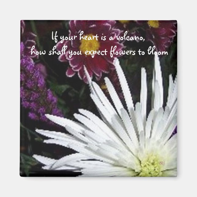 Imán Citas de inspiración de flores en flor (Frente)