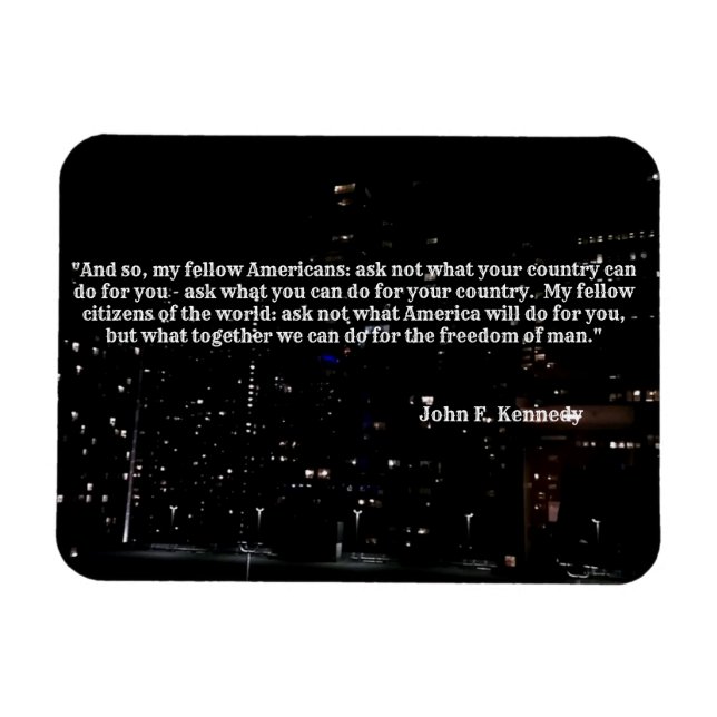 Imán Citas de JFK (Horizontal)