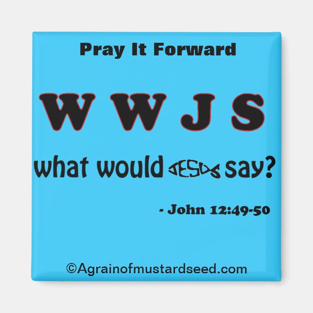 Imán Citas de la Biblia Agrainofmustardseed.com (Frente)