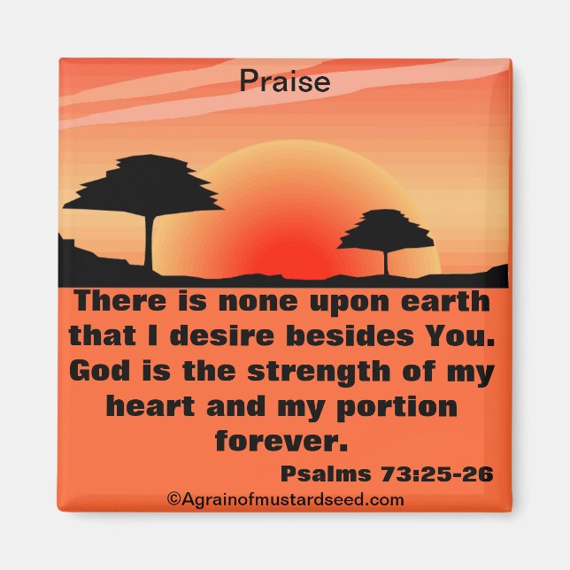 Imán Citas de la Biblia Inspiradoras (Frente)