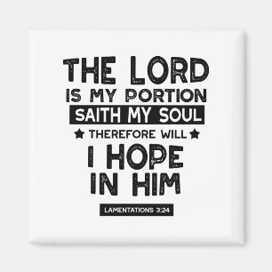 Imán Citas de Lamentaciones 3:24 El Señor es Mi Porción