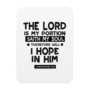 Imán Citas de Lamentaciones 3:24 El Señor es Mi Porción