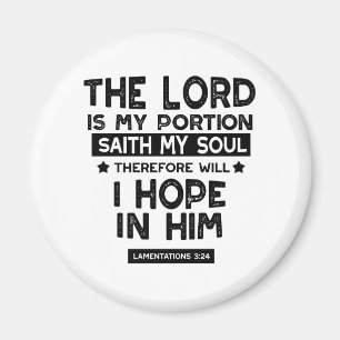 Imán Citas de Lamentaciones 3:24 El Señor es Mi Porción