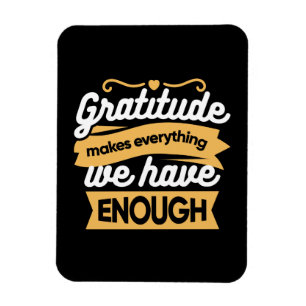 Imán Citas de tipografía de gratitud inspiradora
