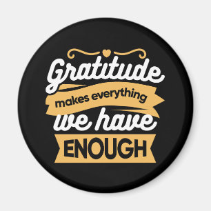 Imán Citas de tipografía de gratitud inspiradora
